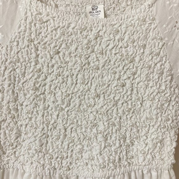 Medium- 100% Cotton White Maxi Dress - Picture 7 of 9